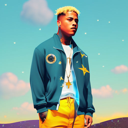 XXXTentacion-inspired sad song artwork blending with an abst... by ...