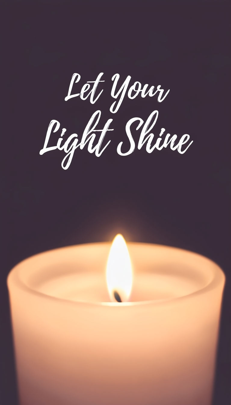 Let Your Light Shine Candle Art for Positive Vibes Poster