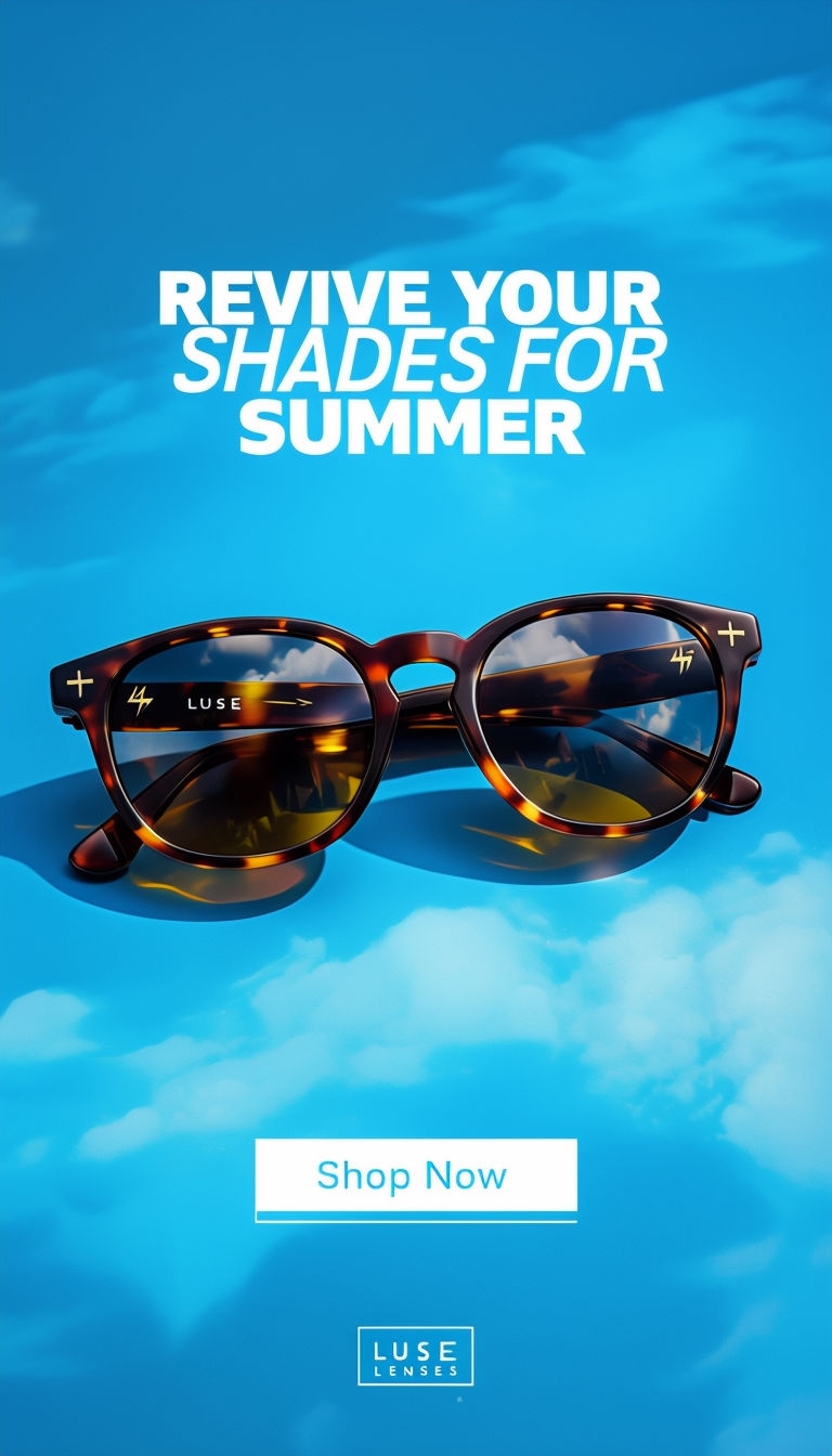 Revive Your Shades for Summer Minimalist Sunglasses Ad