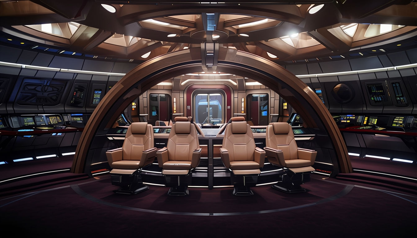 Futuristic Starship Enterprise Bridge Interior Art