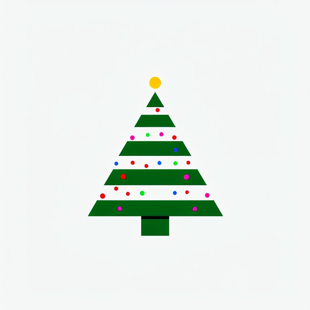 Minimalist Christmas Tree Graphic Design for Holiday Logo