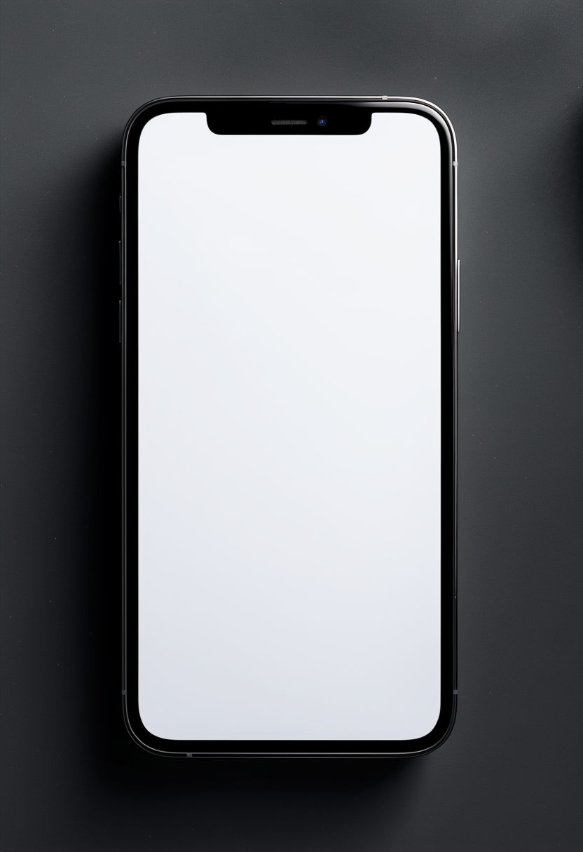 Sleek Modern Smartphone Top-Down Photograph Mockup