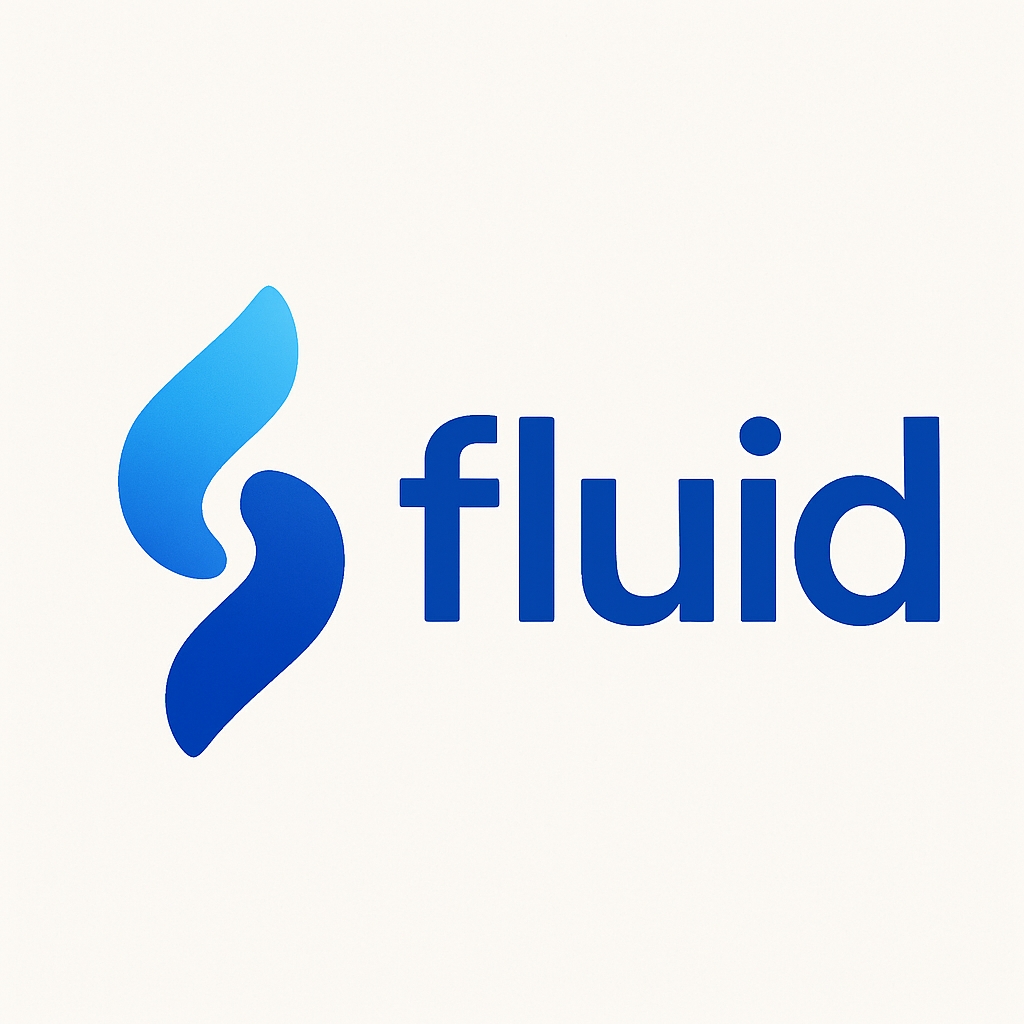 Modern Minimalist Fluid Logo with Gradient Swirl Design