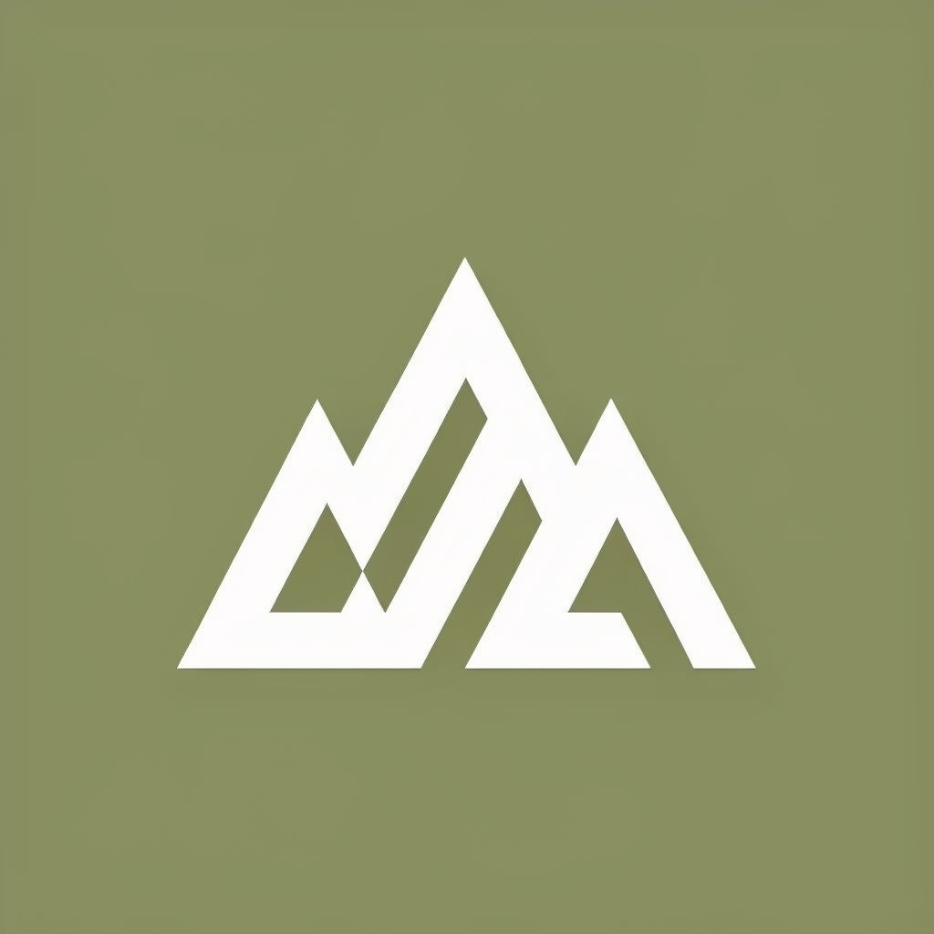 Minimalist Mountain Peak Adventure Icon for Hat Design