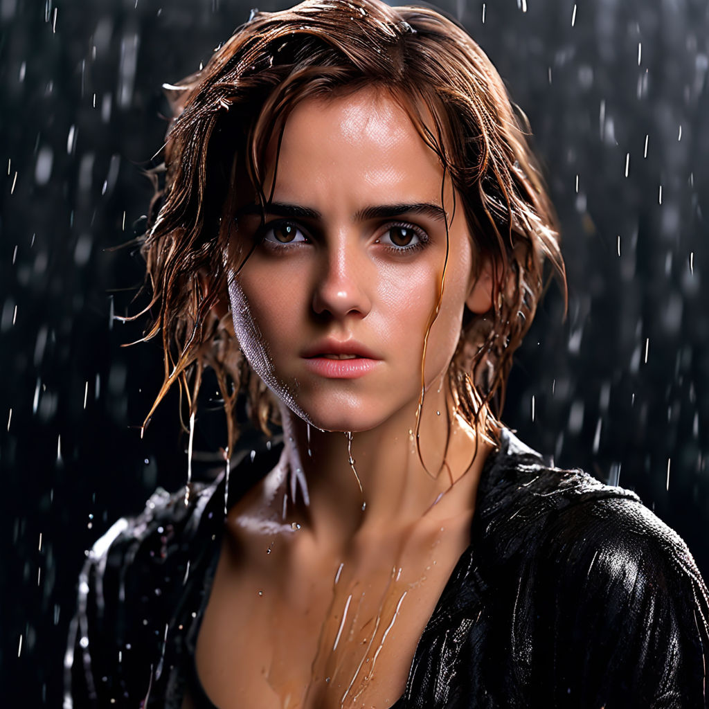 emma Watson having a shower