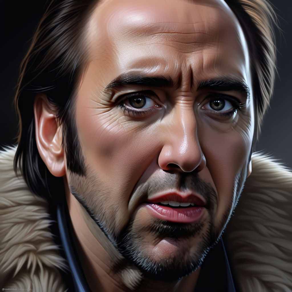 Nicolas Cage captured by TAF in hyper-realistic digital pain... by ...