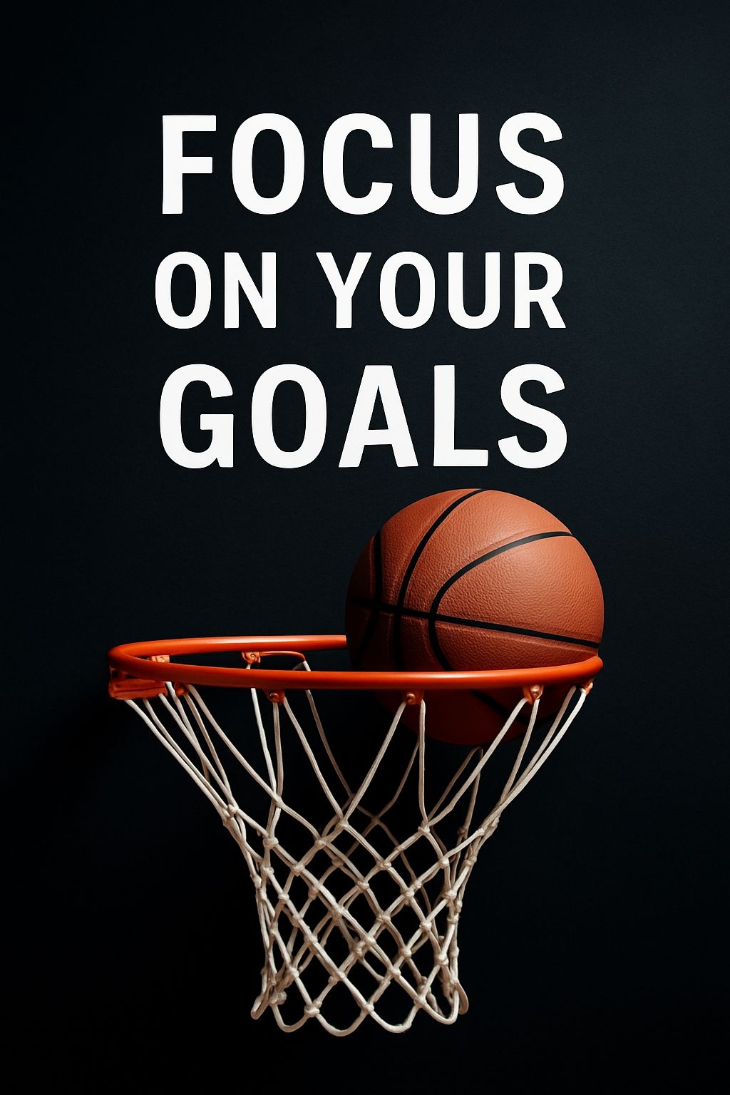 Focus on Your Goals Basketball Motivational Poster Social Media Post