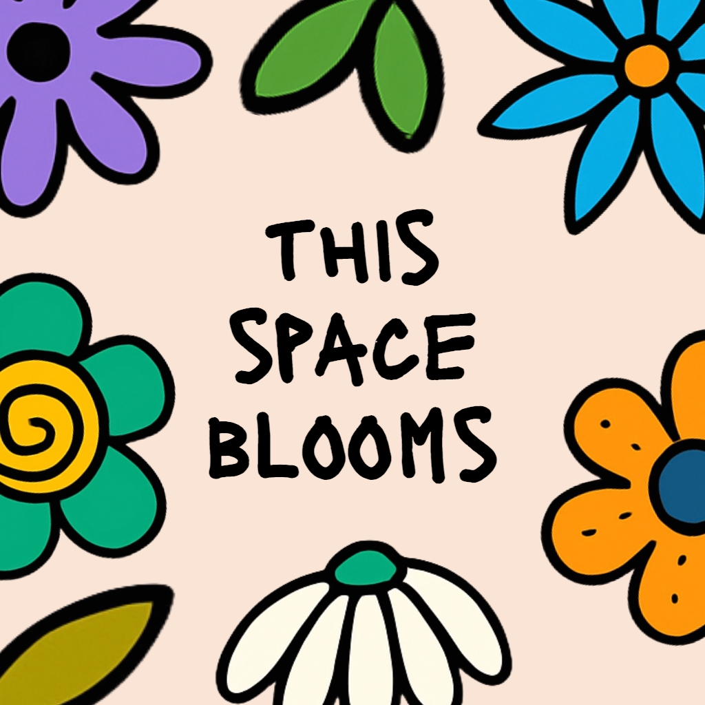 This Space Blooms Cartoon Flower Illustration for Instagram Posts