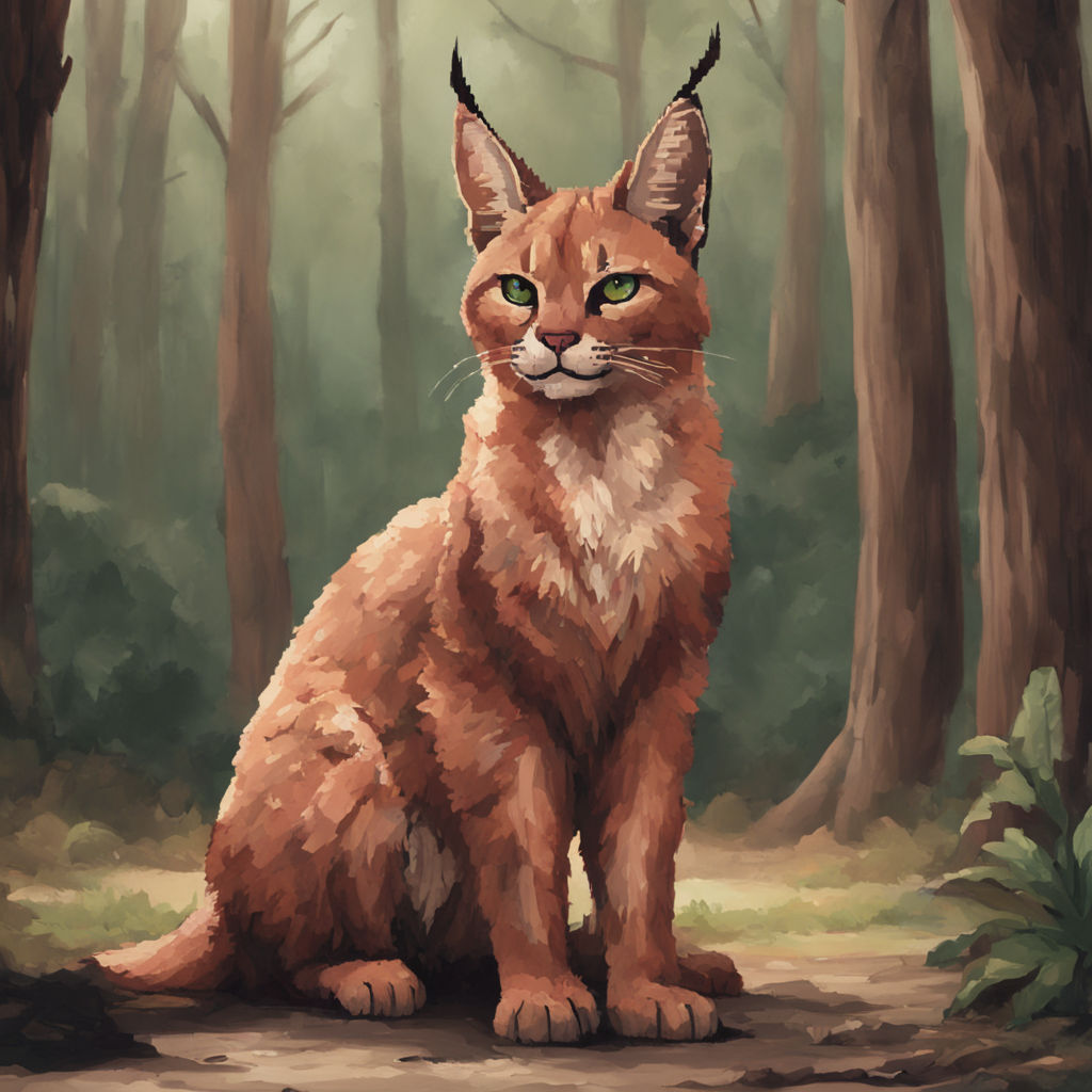 Big fat caracal cat pixel art big floppa by cat P - Playground