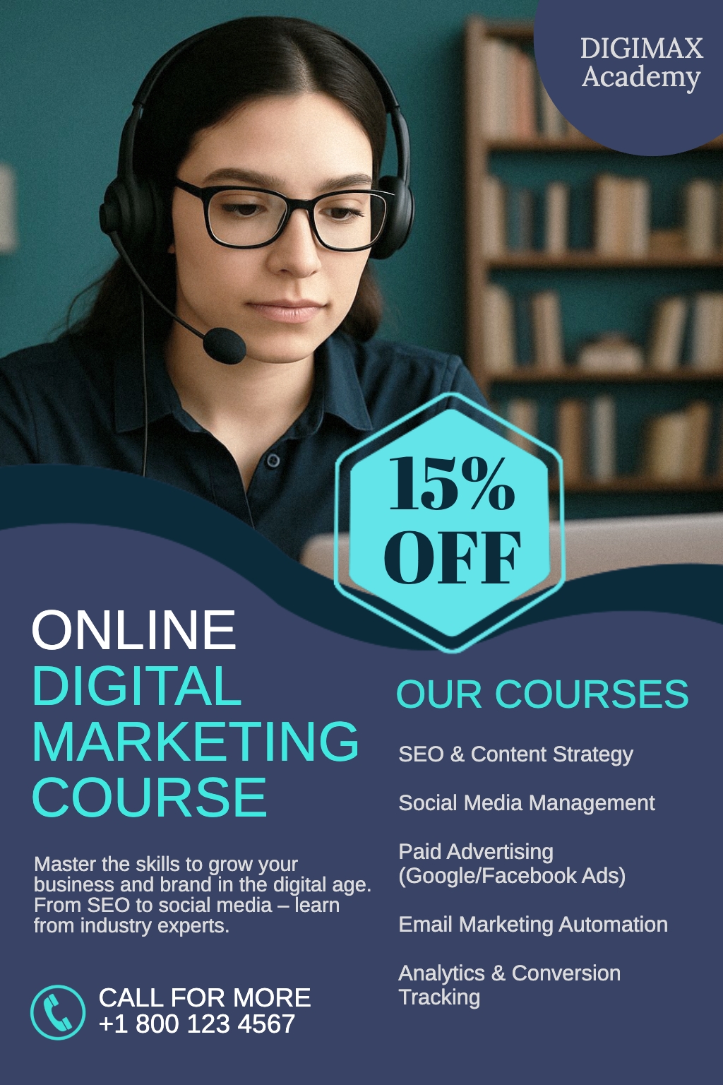 DigiMAX Academy Online Digital Marketing Course Promotional Flyer