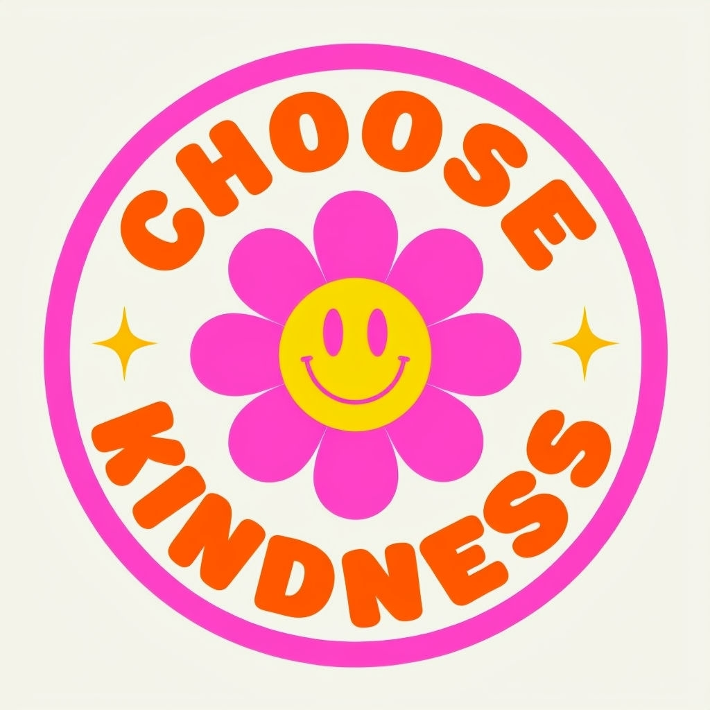 Choose Kindness Motivational Flower Sticker