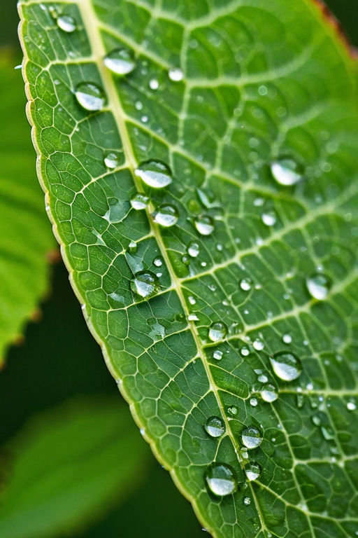 Macro photography of a single dew-kissed leaf by Delikanlım Delikanlım ...