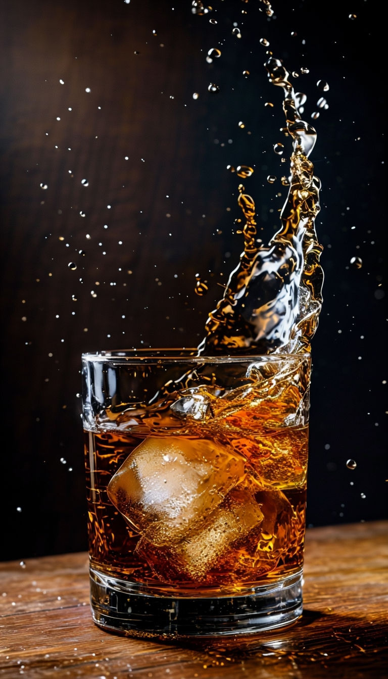 Dynamic Whiskey Splash Photography Phone Case Cover