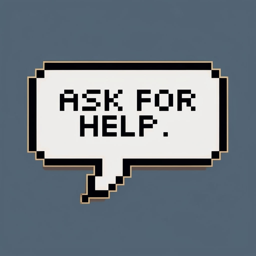 Pixel Art Retro Speech Bubble Asking for Help T-Shirt