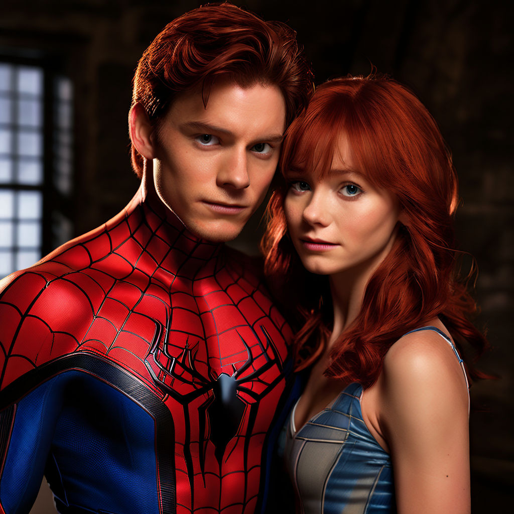 Mary Jane Watson in a Spider-Man suit