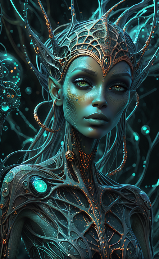 Dark digital art depicting a sci-fi swamp on an alien planet by ...