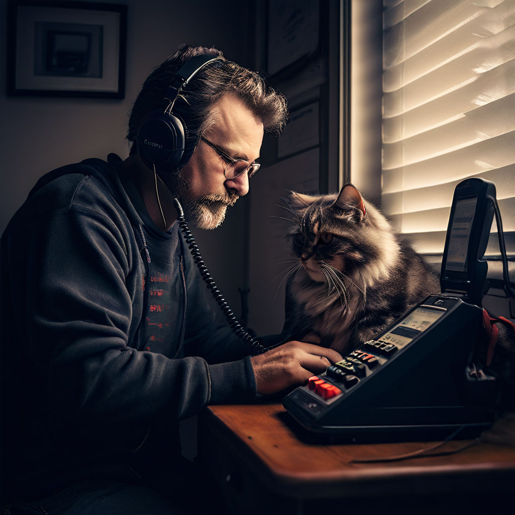 A man triend to teach his cat how to press the speed dial fo... by ...