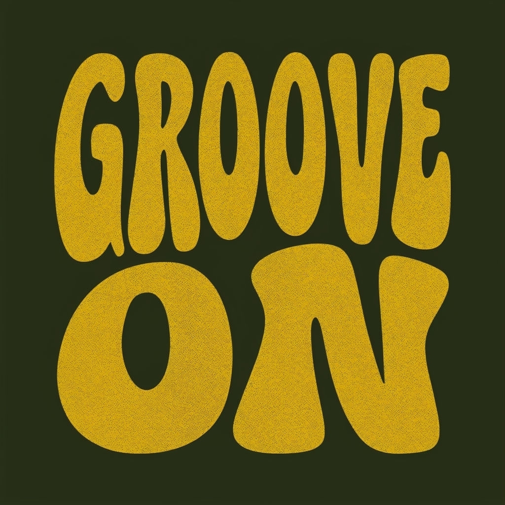 Vibrant Groove On Hand-Lettered Graphic T-Shirt