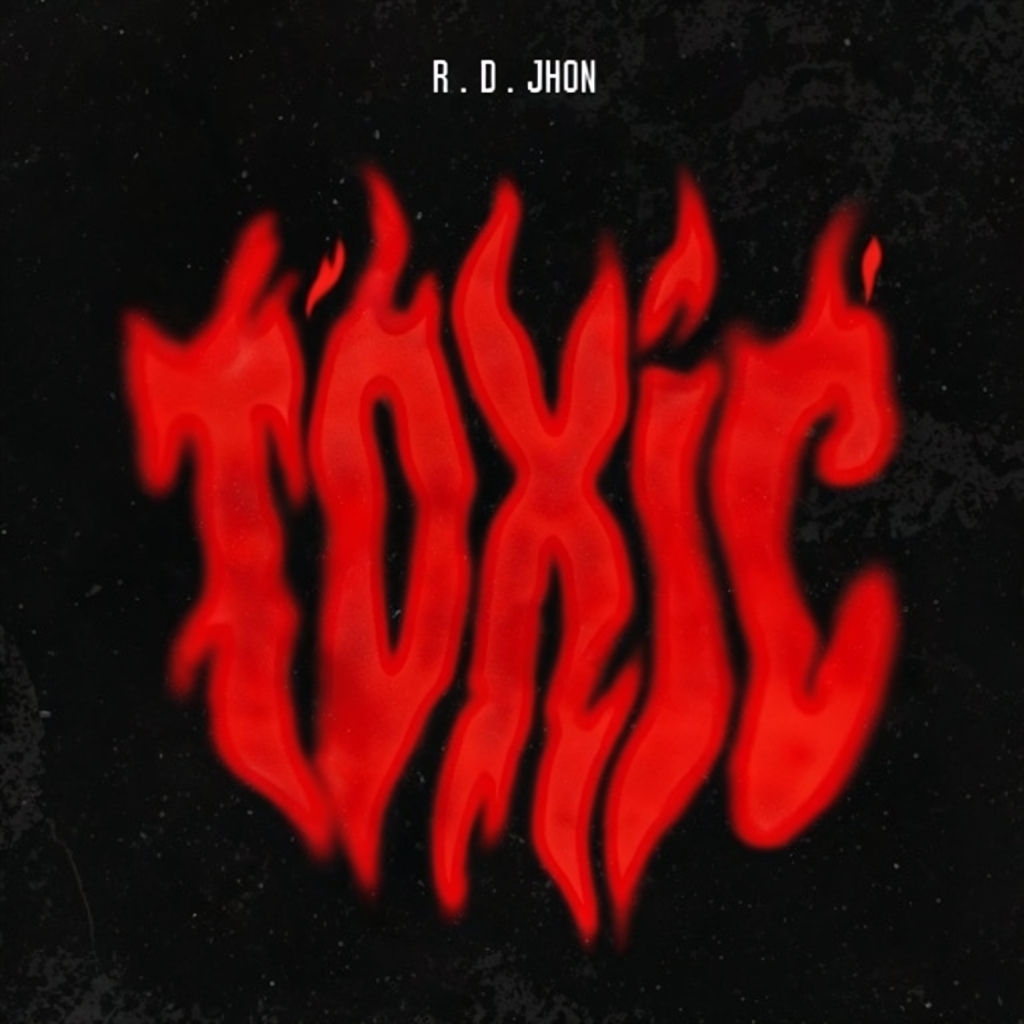 Intense Toxic Album Cover Design with Grunge Texture Background Spotify Album Cover