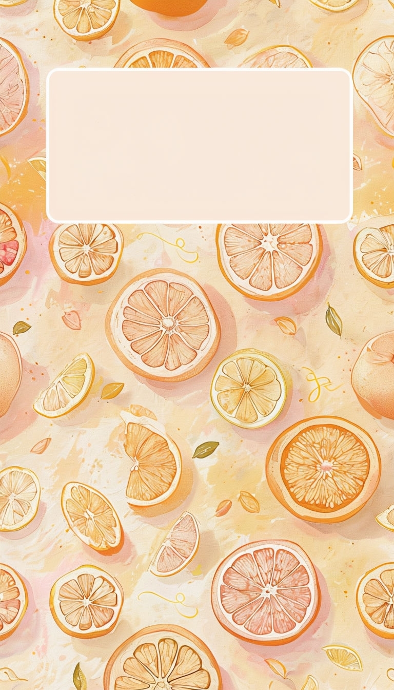 Vibrant Citrus Fruit Seamless Pattern Design for EBook Cover