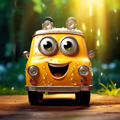 Very cute appealing anthropomorphic toy car by AI_guj - Playground