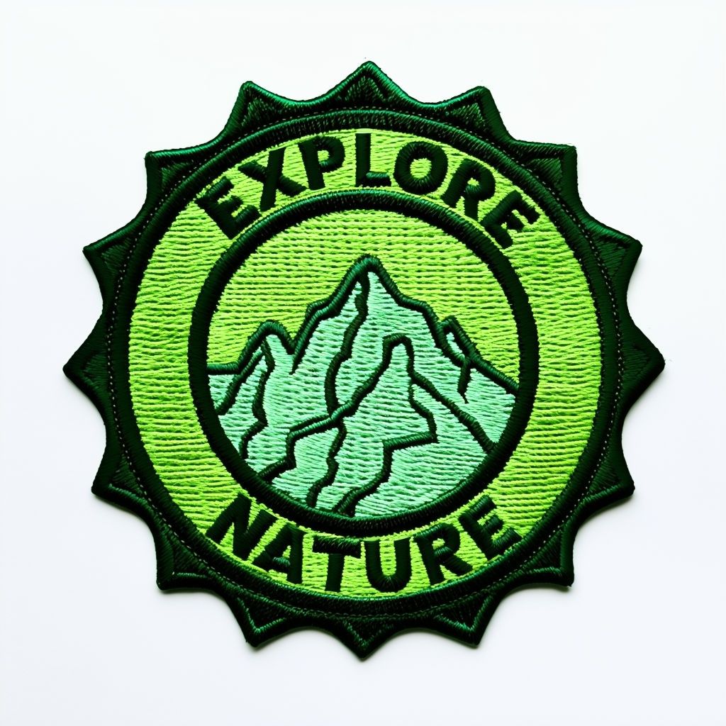 Embroidered Explore Nature Mountain Patch for Hats