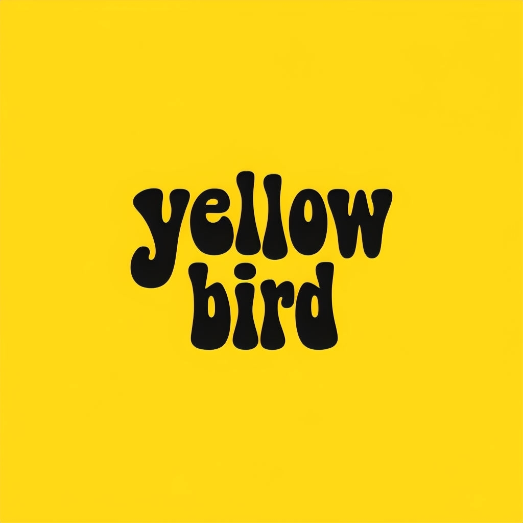 Playful Minimalist Yellow Bird Logo Design