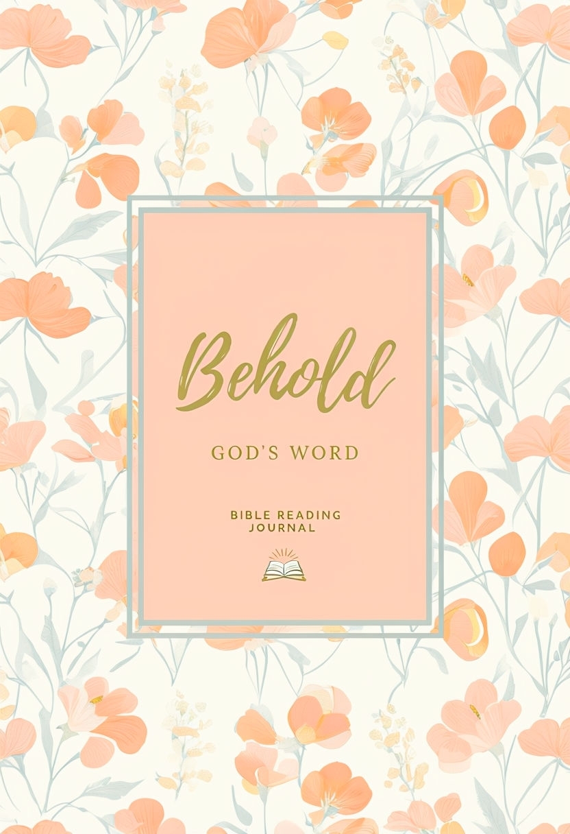 Elegant Behold God’s Word Bible Reading Journal Cover Design EBook Cover