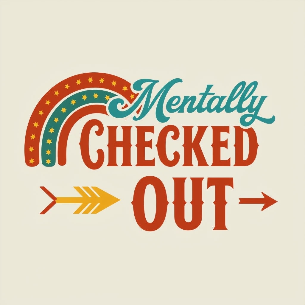 Mentally Checked Out Retro Graphic T-Shirt