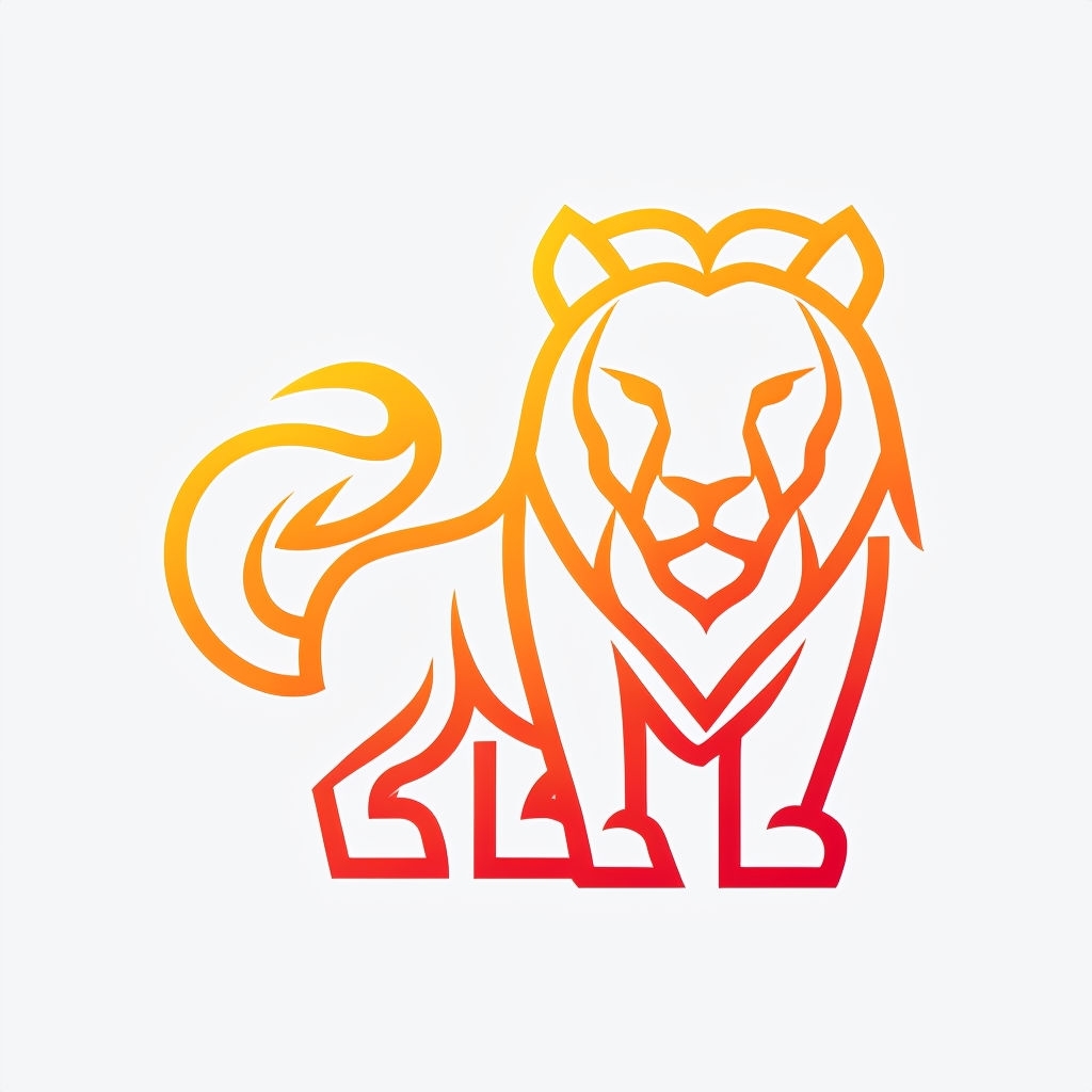 Modern Minimalist White Lion Logo Design for LION TIME - Playground