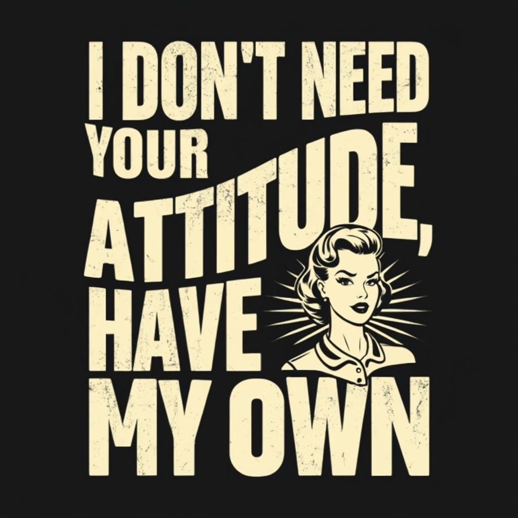 Vintage Sarcastic Attitude Statement Graphic T-Shirt