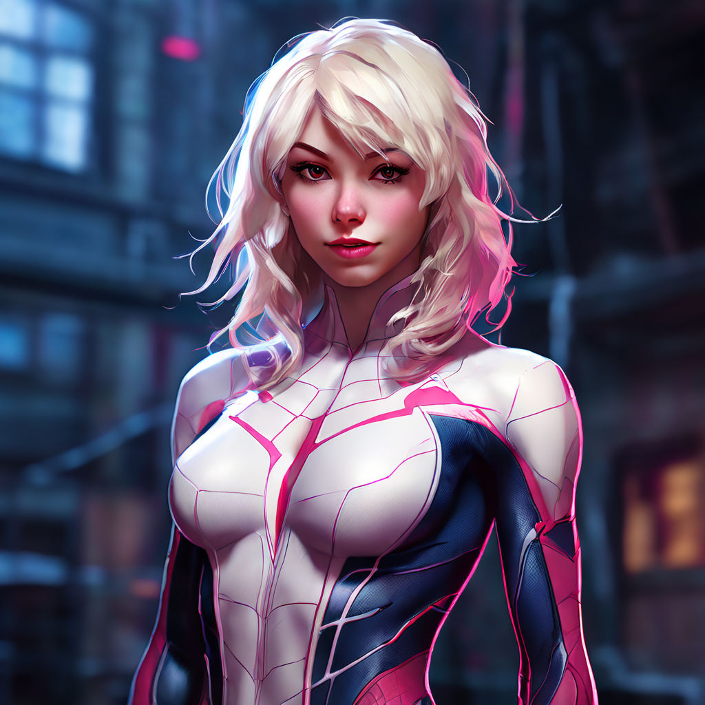 spider-gwen super detailed full body