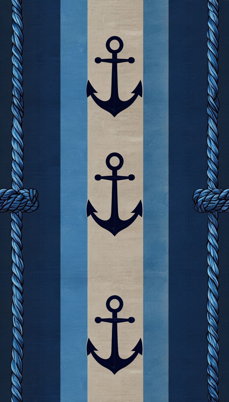 Nautical Themed Navy Blue Anchor Phone Case Design