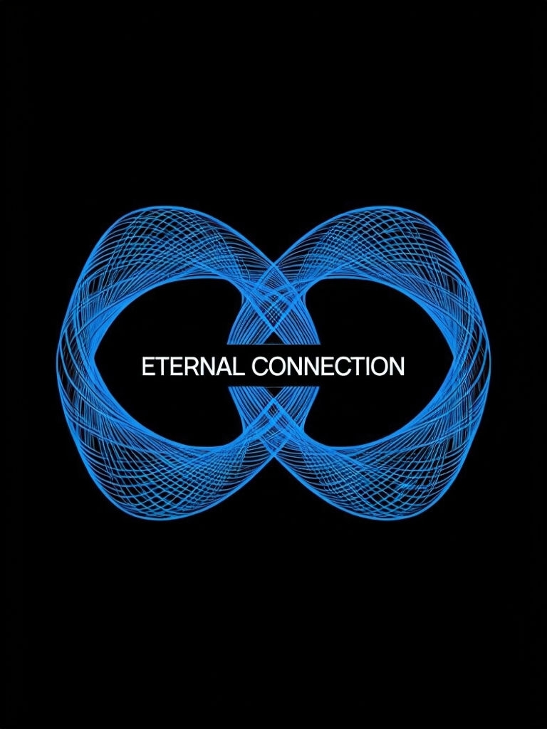 Luminous Abstract Infinity Symbol with Eternal Connection T-Shirt