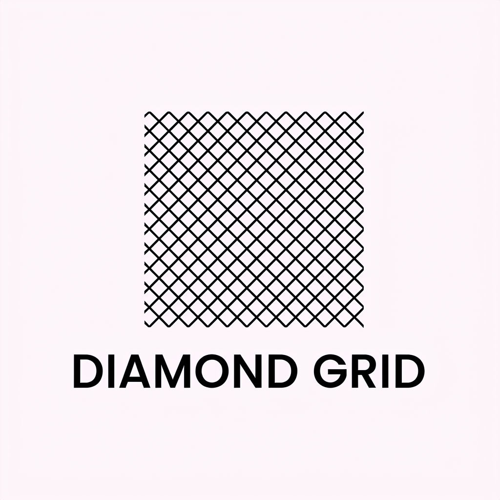 Minimalist Diamond Grid Logo Design for Modern Apparel Brand Logo