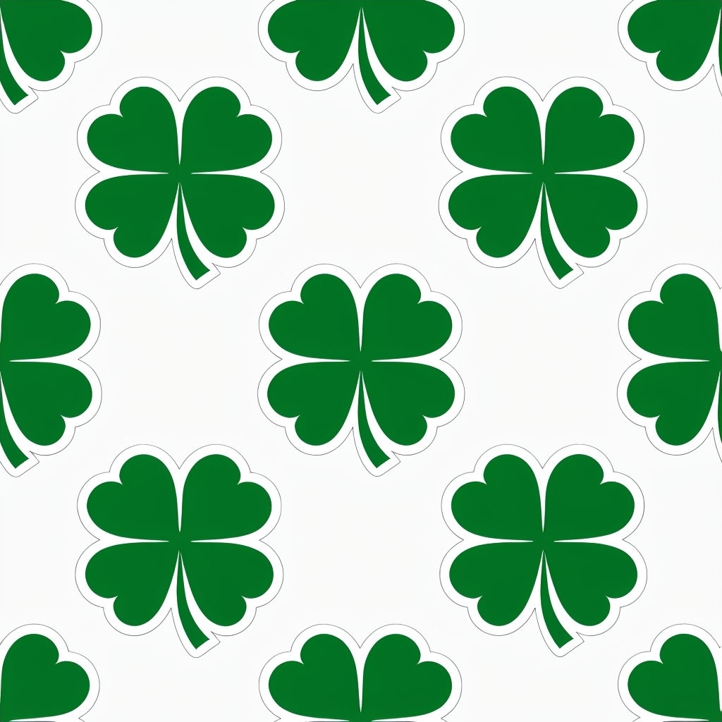 Vibrant Green Shamrock Seamless Pattern for St. Patrick's Day