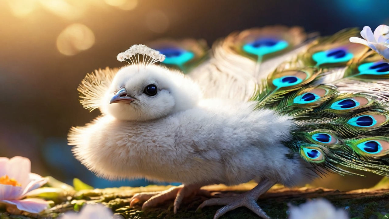 baby white peacock pictures