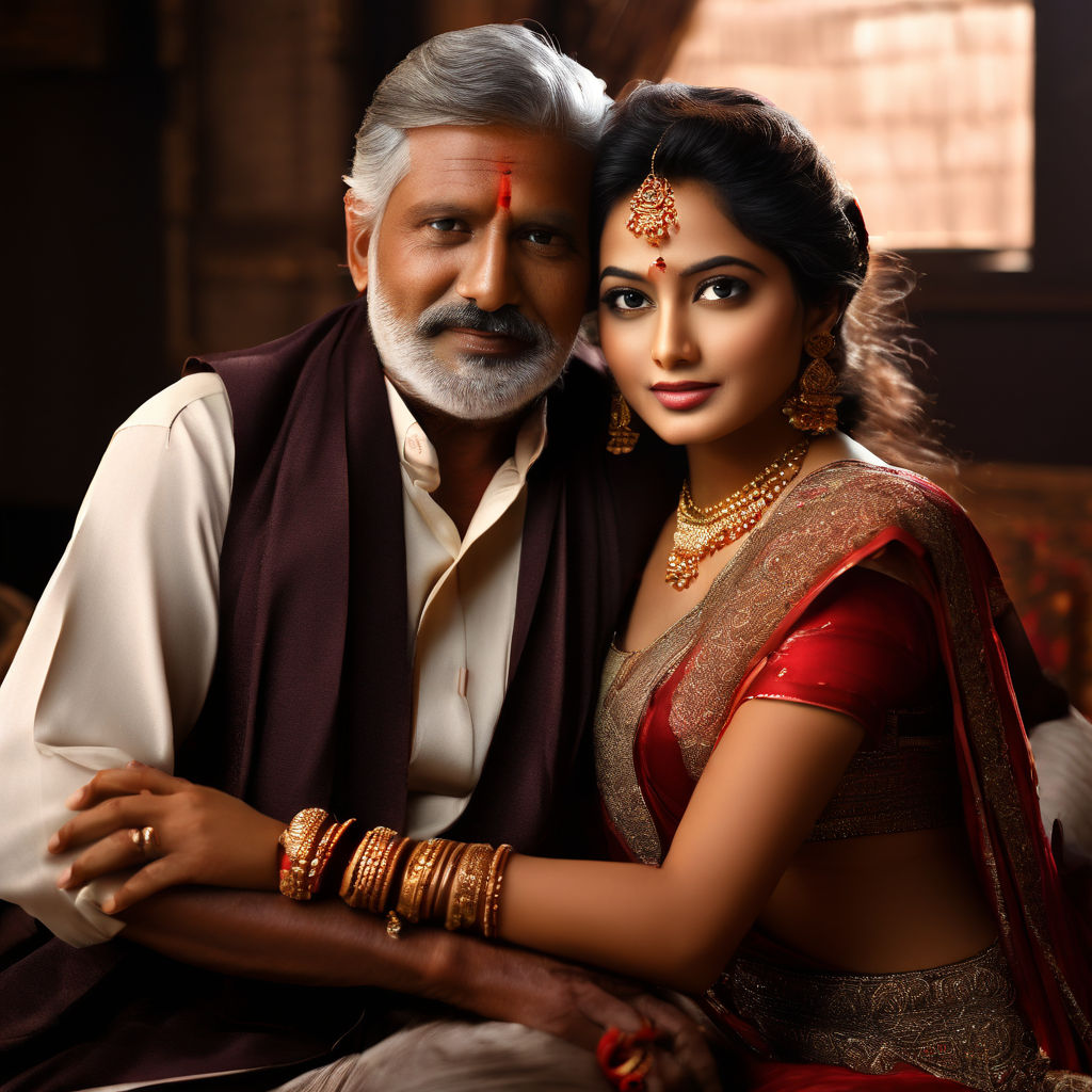 hot ancient indian very sad woman and her dad