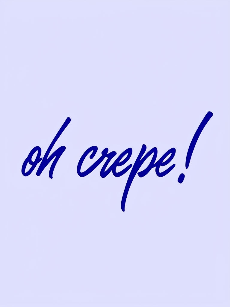 Oh Crepe! Playful Handwritten Cursive Design Poster