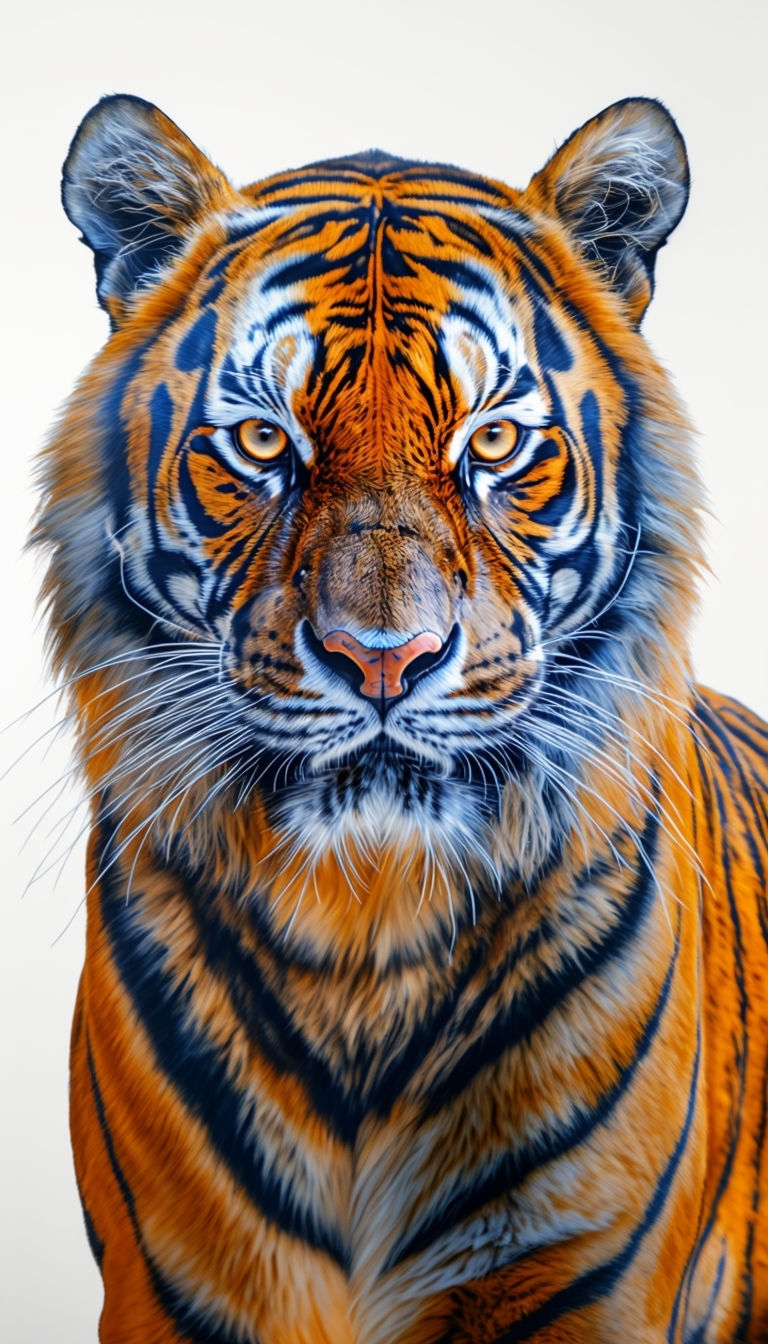 Majestic Bengal Tiger Hyperrealistic Portrait Phone Case Cover