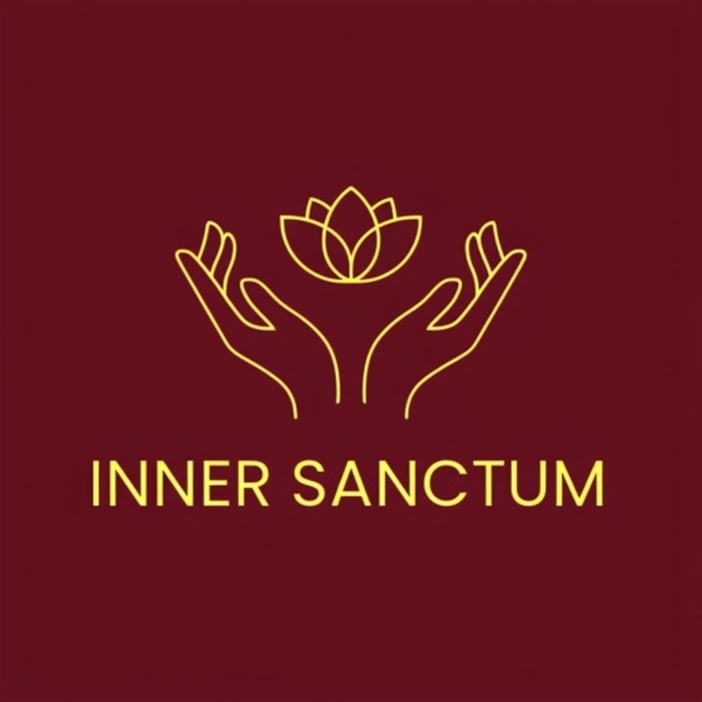 Modern Minimalist INNER SANCTUM Logo for Meditation and Wellness