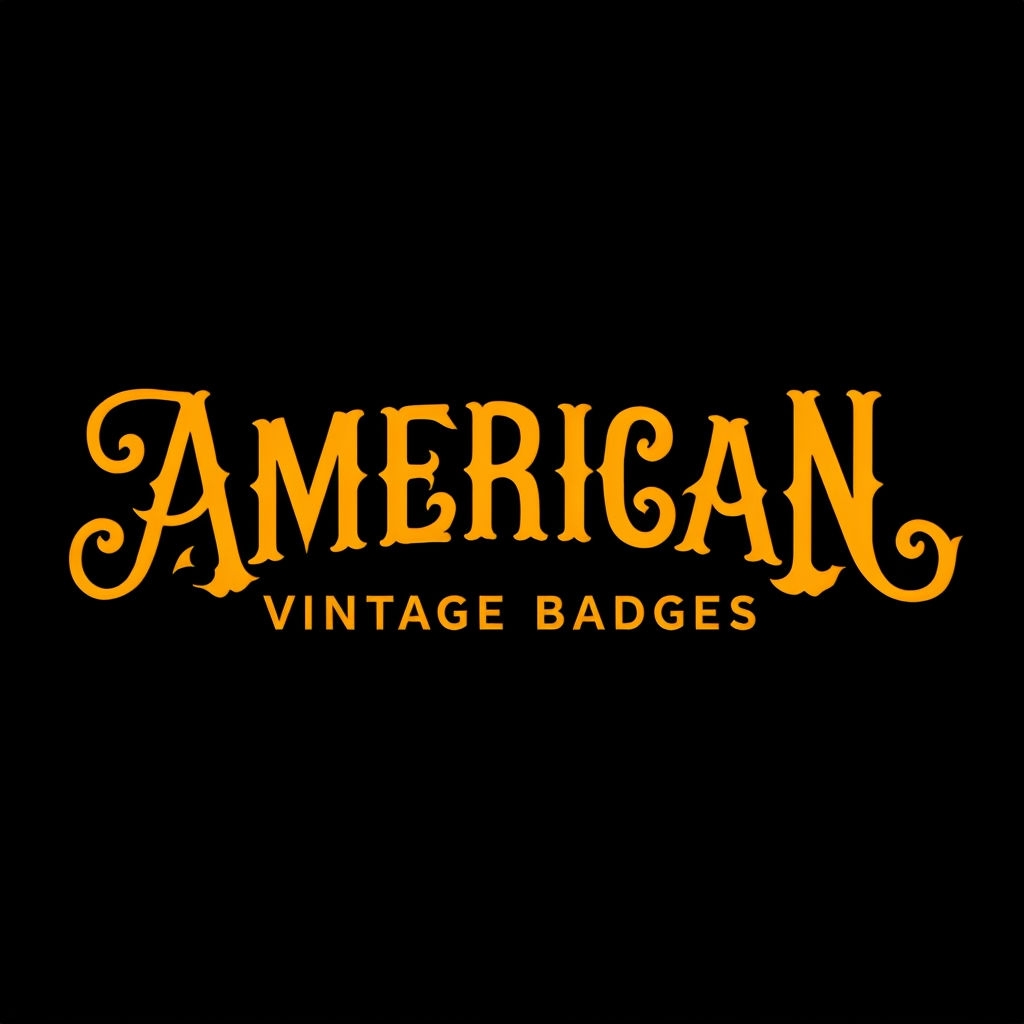 Ornate Vintage American Badge Logo Design T-shirt