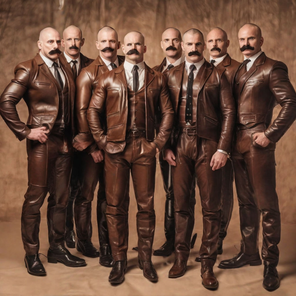 a crowd of leather master gentlemen