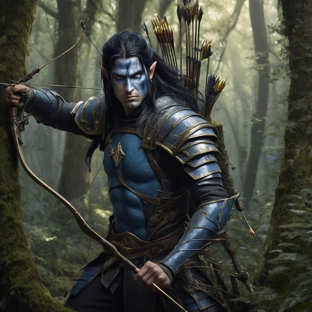 samurai male elf with longbow 5e magic the gathering