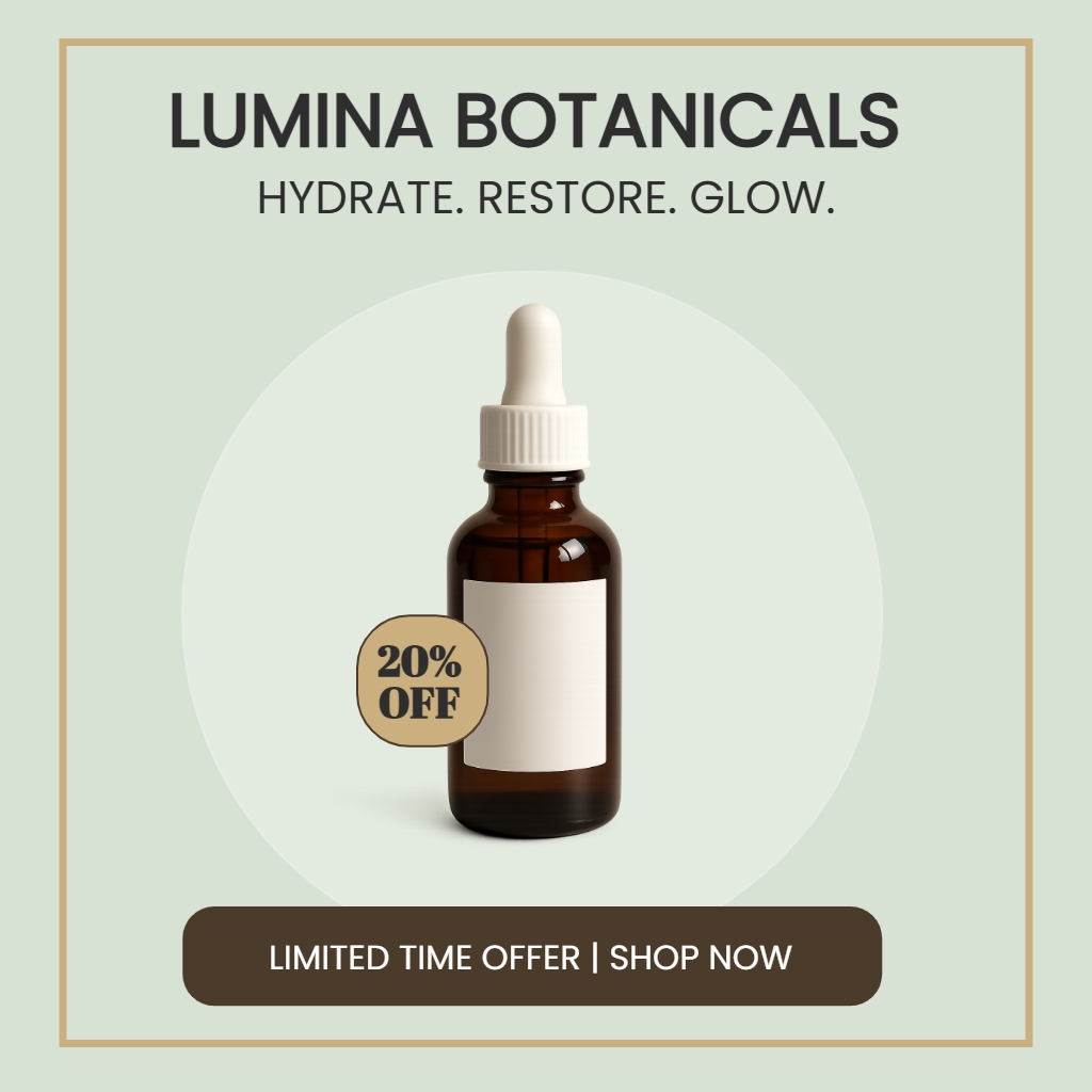 Modern Minimalist Skincare Advertisement Banner Design Ads