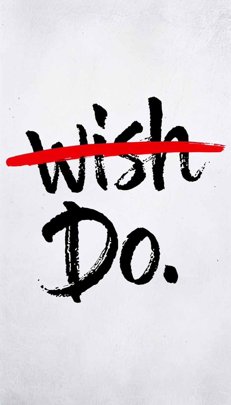 Motivational Minimalist 'Wish' and 'Do' Handwritten Phone Case Cover