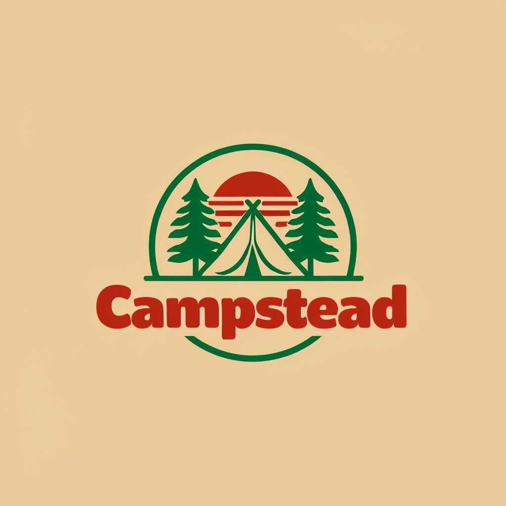 Minimalist Campstead Outdoor Adventure Logo Design