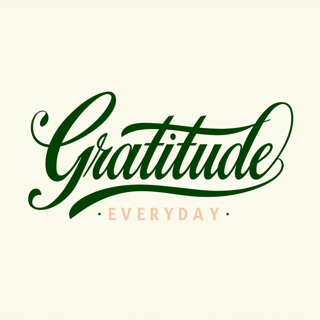 Elegant Gratitude Everyday Typography Design for Modern Mug
