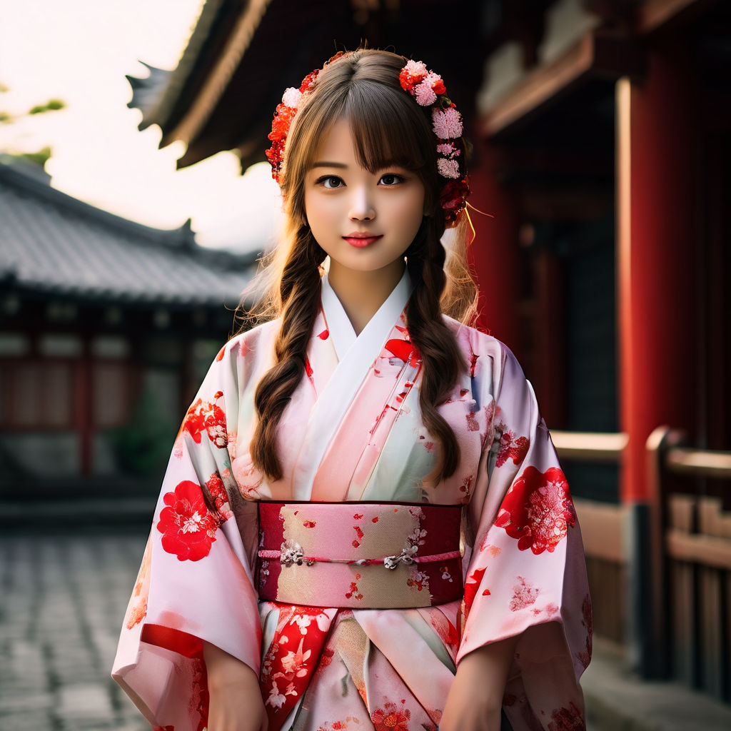 A girl wearing japanese hashira dress by Aryan Jangid - Playground