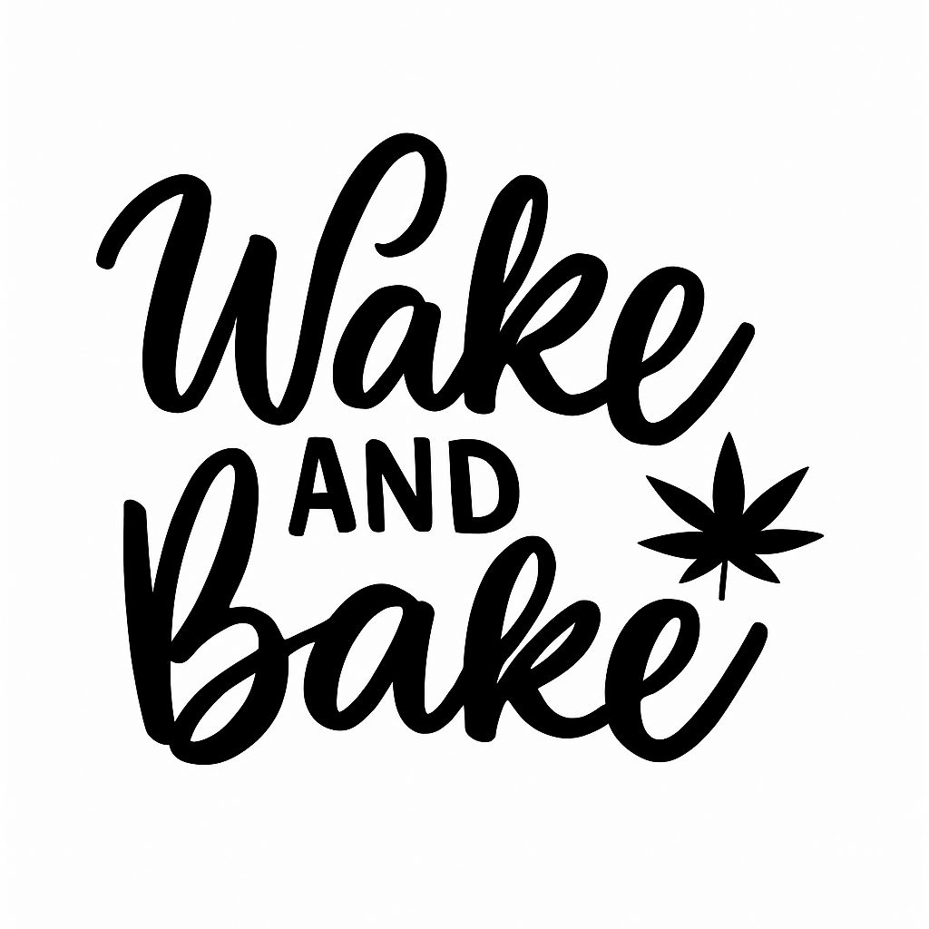 Wake and Bake Minimalist Typography Sticker